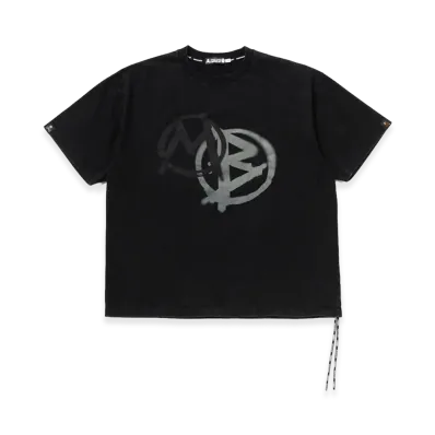 A BATHING APE x mastermind JAPAN Logo Garment Dye Relaxed Fit Tee M 18th "Black"