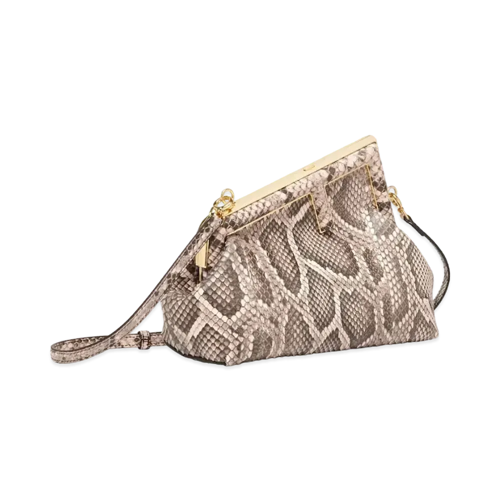 FENDI First Small Python Leather "Pink"