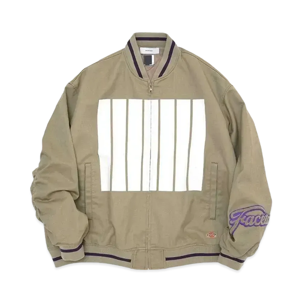 FACETASM DICKIES x FACETASM 7 BARS STADIUM JACKET "BEIGE"