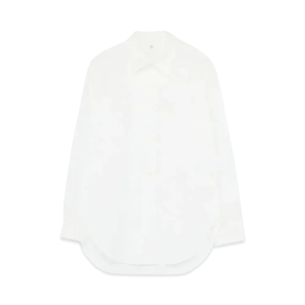 Yohji Yamamoto Y's BROAD LEFT DOUBLE FLAP BLOUSE "White"