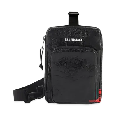 BALENCIAGA Explorer Crossbody Messenger Bag "Black"