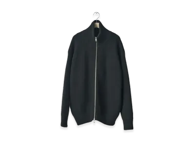 ssstein Oversized Drivers Knit Zip Jacket "Black"