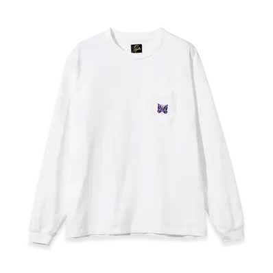 NEEDLES L/S Pocket Tee - Cotton Jersey "White"
