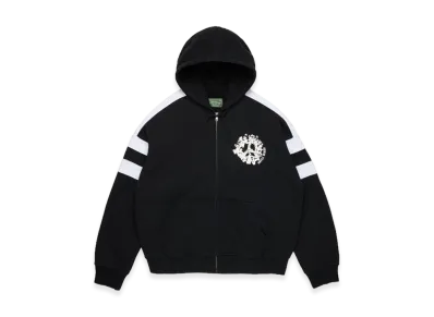 DENIM TEARS Denim U Paneled Zip Hoodie "Black"