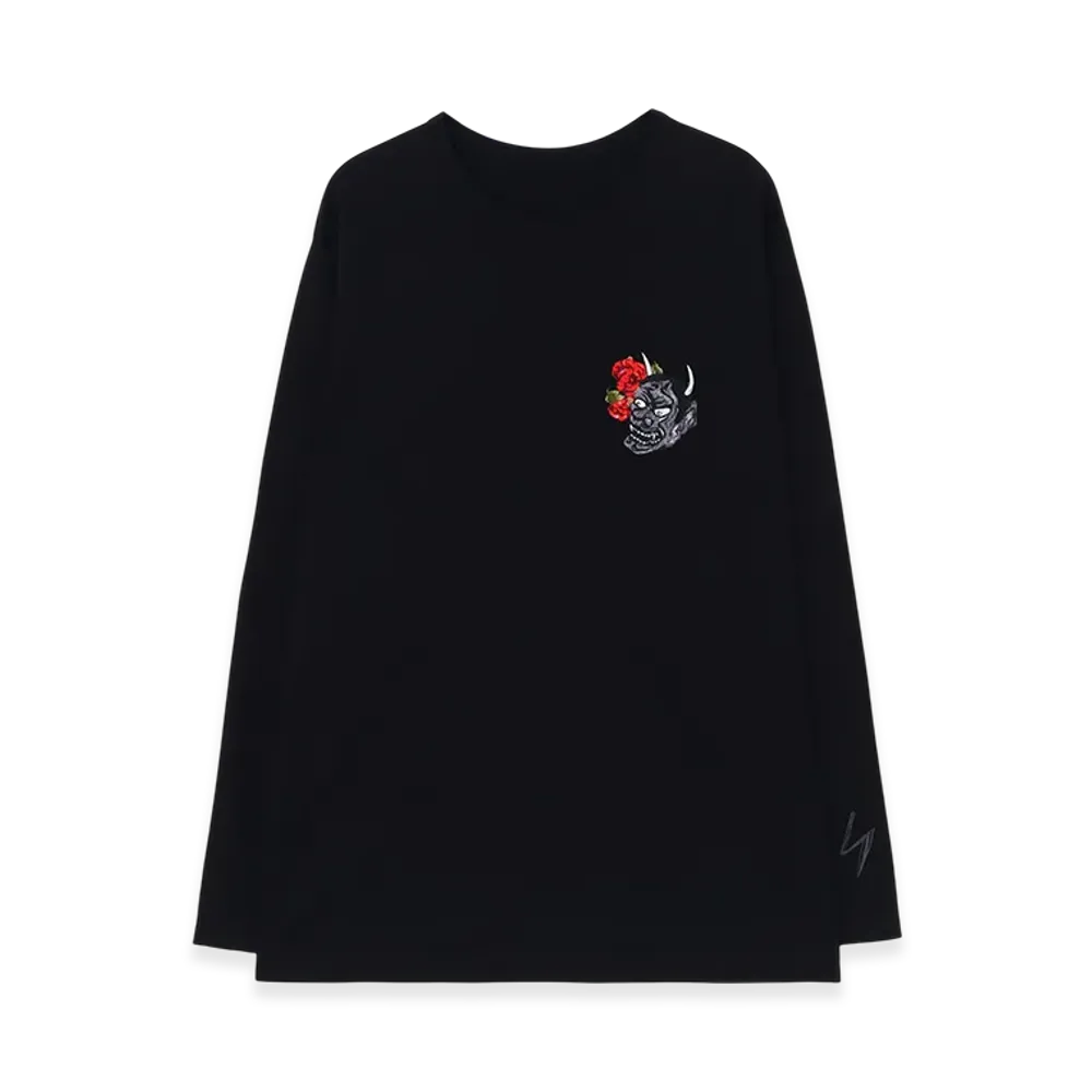 WILDSIDE YOHJI YAMAMOTO Hannya Long Sleeve T-Shirt "Black"