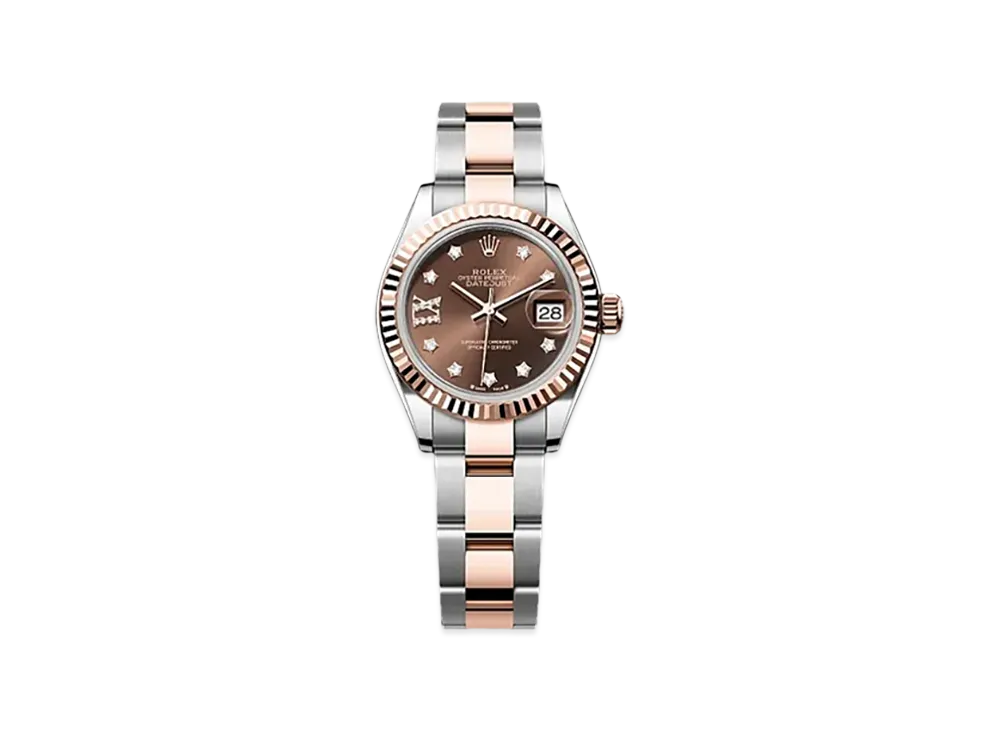 ROLEX Lady-Datejust 28mm Oystersteel & Everose Gold 279171 "Chocolate"