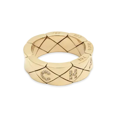 CHANEL Metalasse Diamond Ring 18K "Yellow Gold"