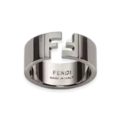 FENDI FF Ring "Ruthenium"