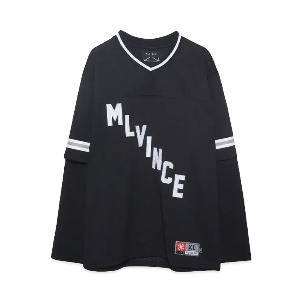 MLVINCE LAYERED L/S FOOTBALL SHIRT "BLACK"