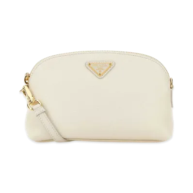 PRADA Women's Leather Crossbody Bag "White"