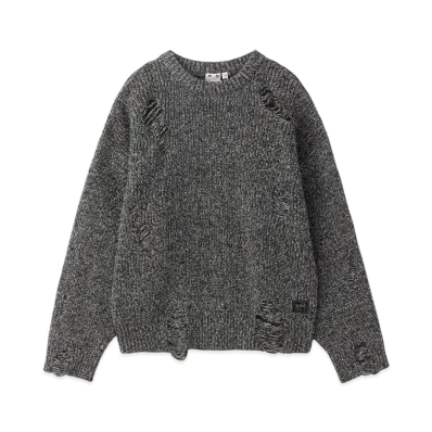 X-Girl Distressed Knit Top "Black"