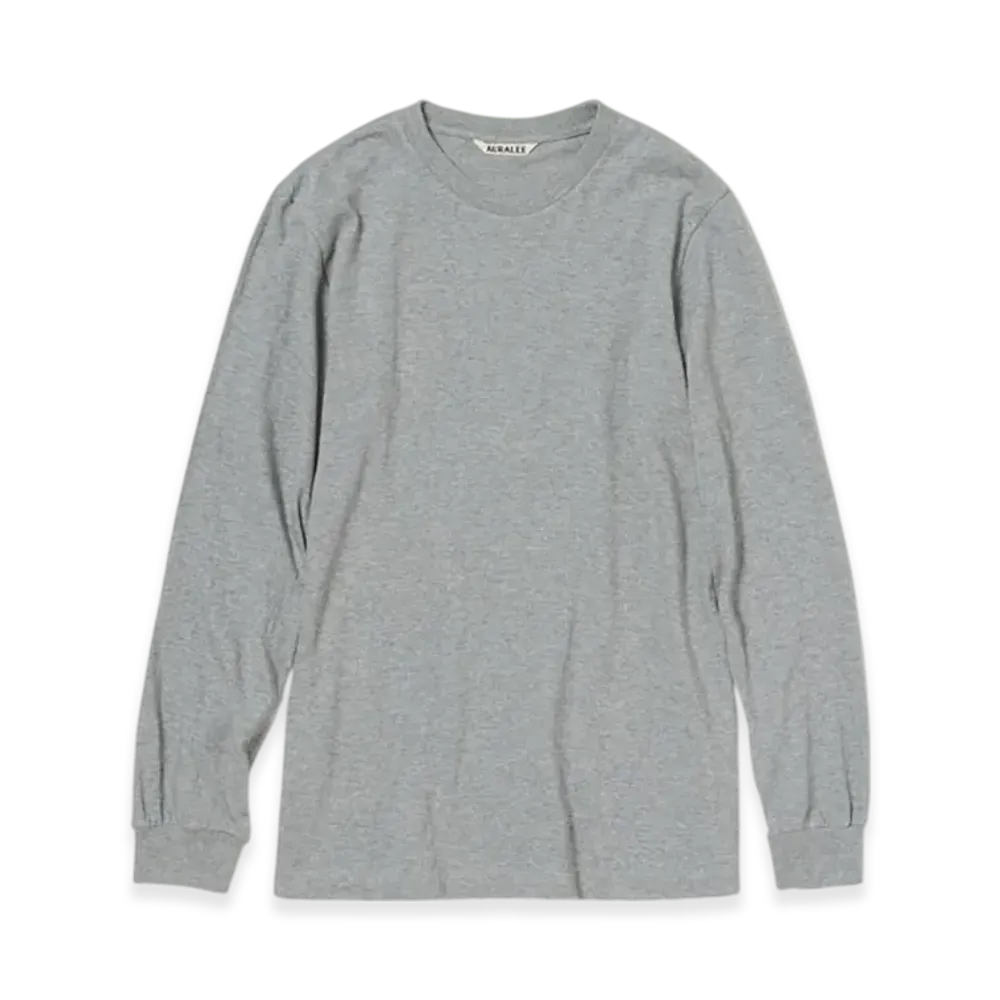AURALEE Seamless L/S Tee "Top Gray"