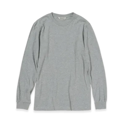 AURALEE Seamless L/S Tee "Top Gray"