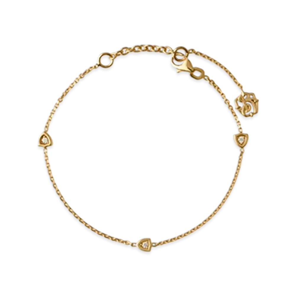 Burberry Shield Chain Bracelet "Gold/Clear"