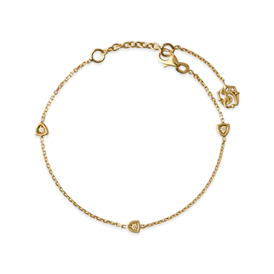 Burberry Shield Chain Bracelet "Gold/Clear"