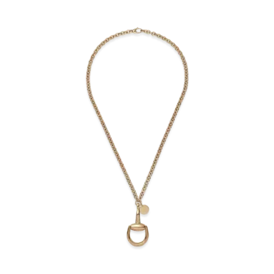 GUCCI Horsebit Necklace with Pendant