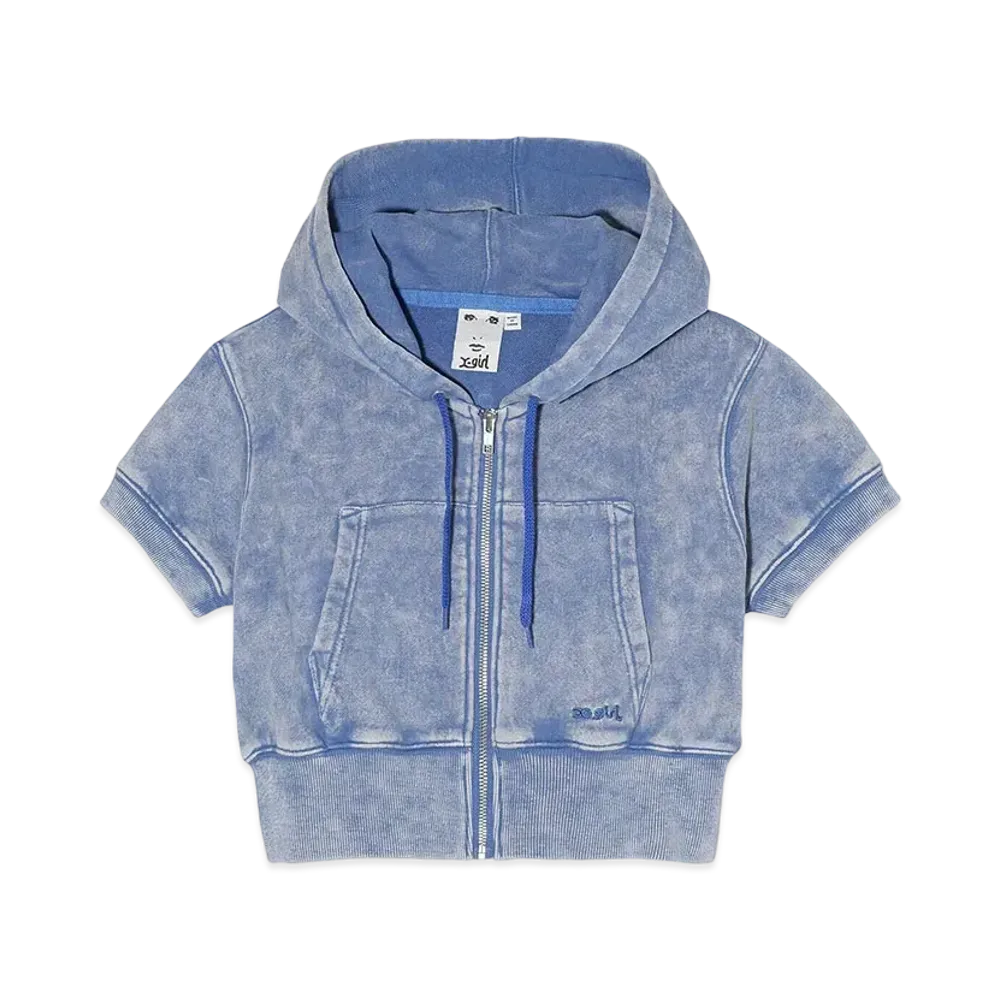 X-Girl Compact S/S Hoodie "Blue"