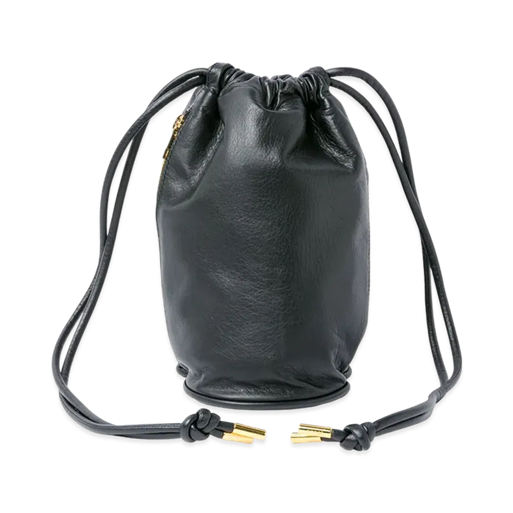 sacai S Drawstring Bag / Leather "Black"