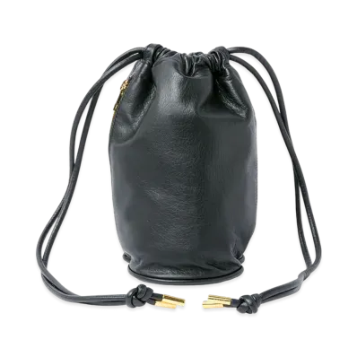 sacai S Drawstring Bag / Leather "Black"