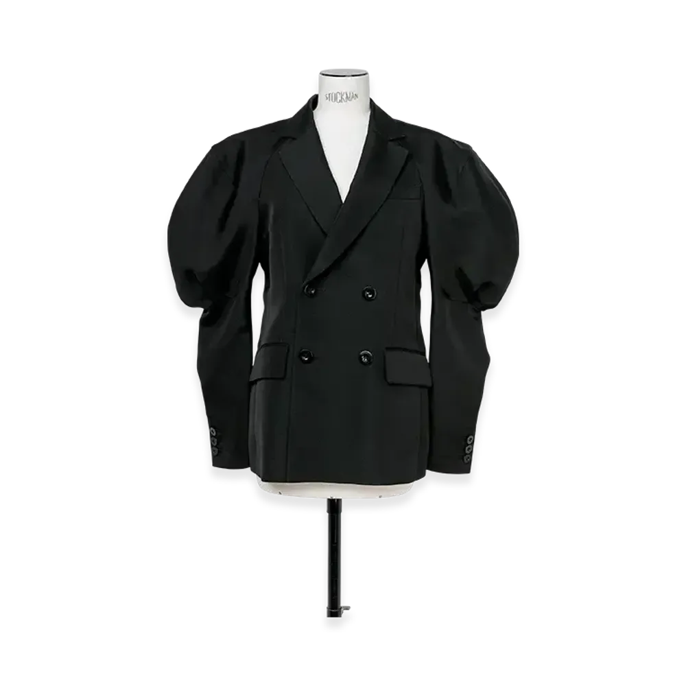 sacai Double-Faced Silk Cotton Jacket "Black"