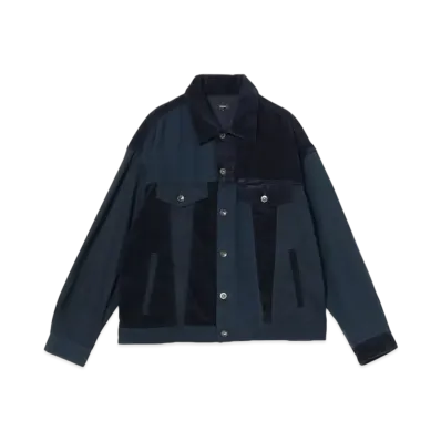 BEAMS Crazy Design Trucker Jacket "Navy"