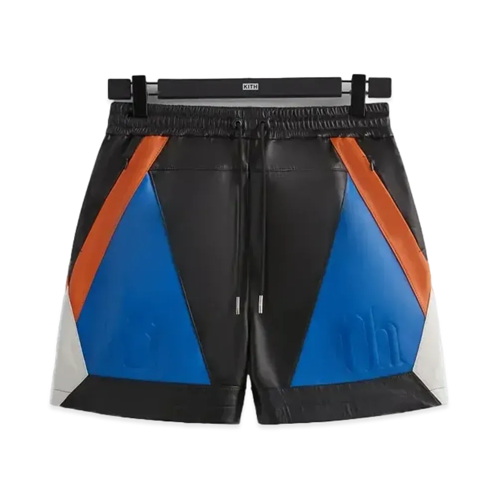 Kith x the New York Knicks Leather Turbo Shorts "Black"