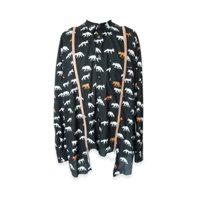 BLACK COMME des GARCONS x Filip Pagowski Polyester Lawn Print 1 Color Zipper "Black"