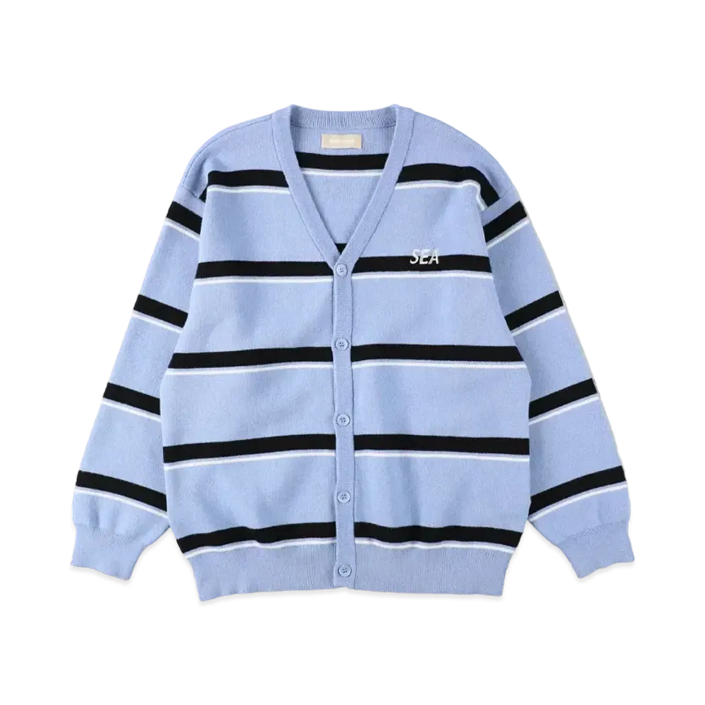 WIND AND SEA Cotton Cashmere Knit Cardigan "Blue"