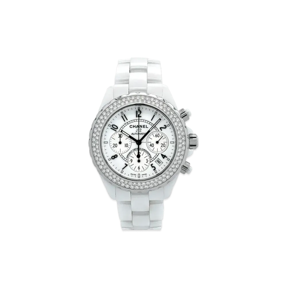 CHANEL J12 Ceramic Chronograph 41mm Silver "White"