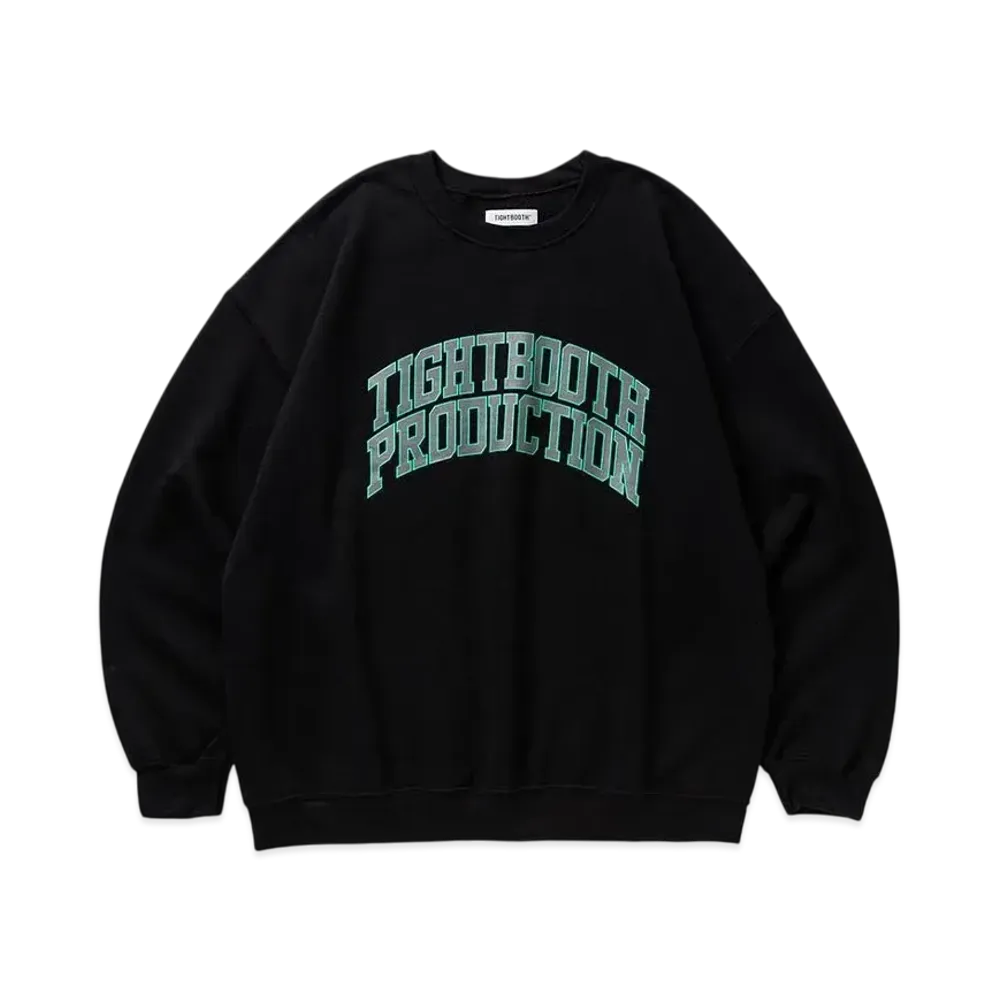 TIGHTBOOTH College Crew Sweat Shirt "Black"