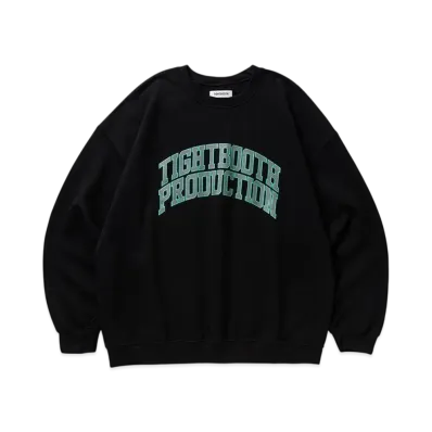 TIGHTBOOTH College Crew Sweat Shirt "Black"