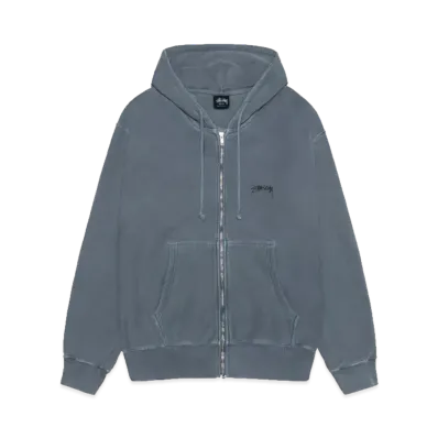 Stussy Smooth Stock Zip Hoodie Pigment Dyed "Navy"