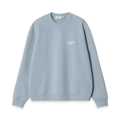 Carhartt WIP Women's Signature Sweatshirt "Dusty Ice/White"