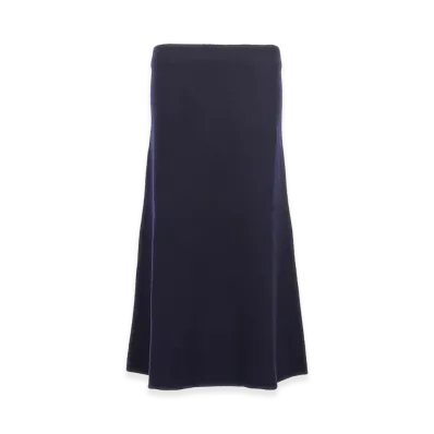 Jil Sander Women's Long Wool Skirt "Blue"