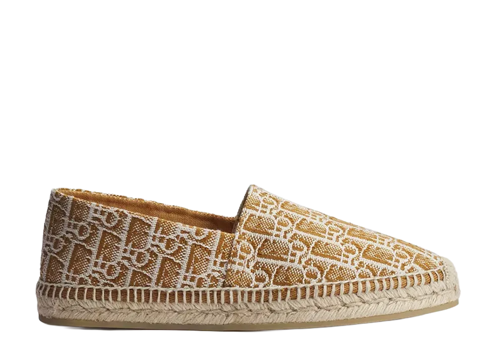 Dior Siroco Espadrille ior Oblique Canvas "Cognac Brown"