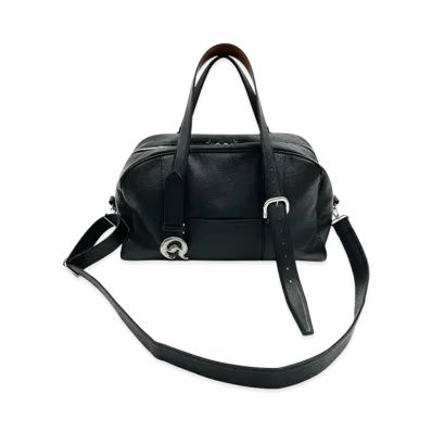 DAIRIKU "D"Buckle Belt Boston Bag "Black"