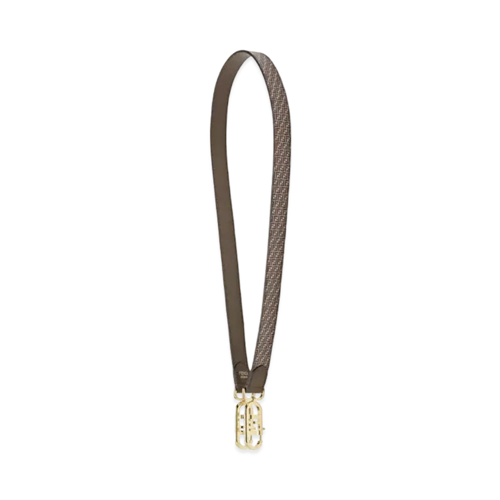 FENDI Strap You Leather Shoulder Strap "Beige"