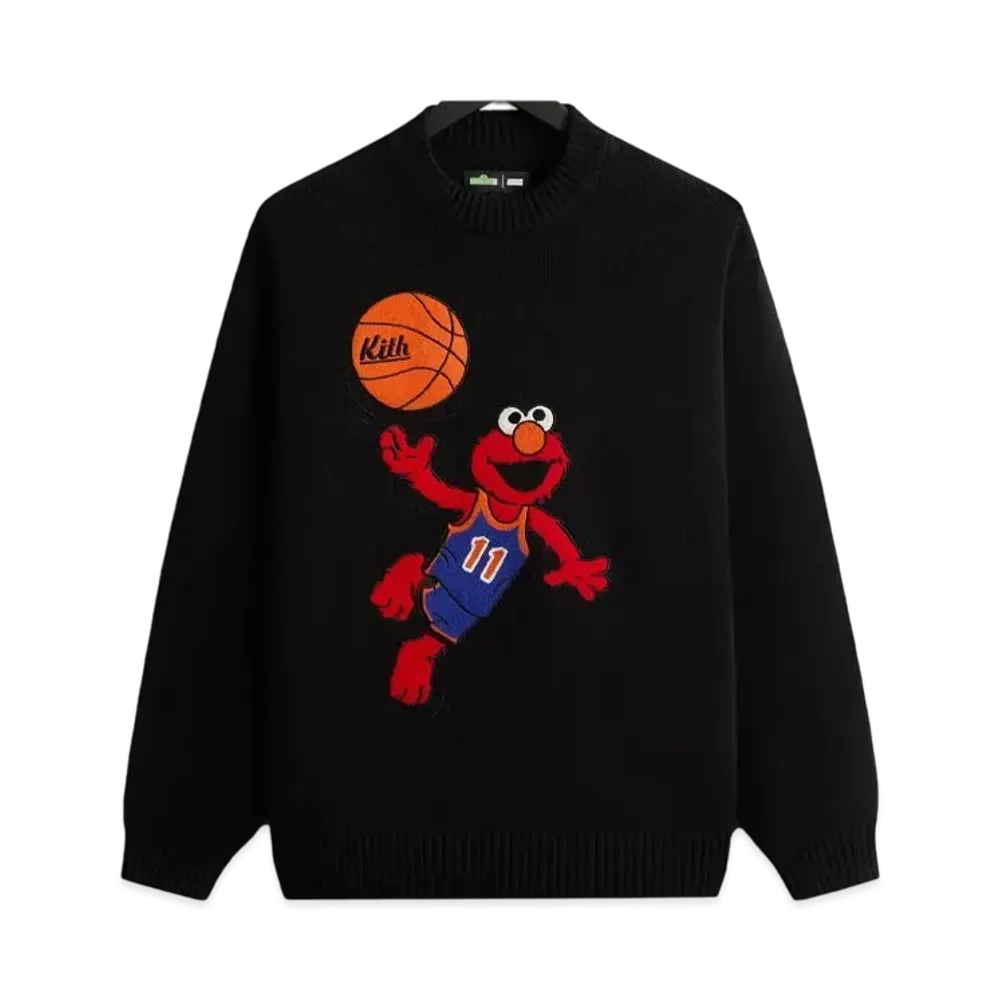 Kith x Sesame Street Elmo Crewneck Sweater "Black"