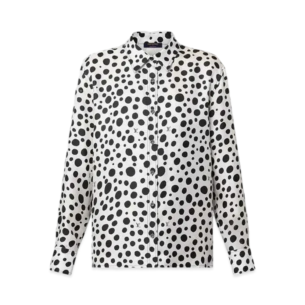 Louis Vuitton x Yayoi Kusama Infinity Dots Silk Shirt "Noir"
