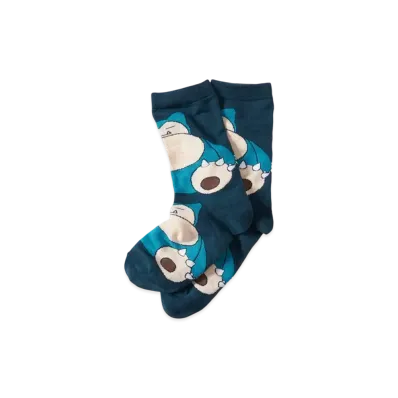 graniph x Pokemon Snorlax Pattern Middle Socks "Dark Green"