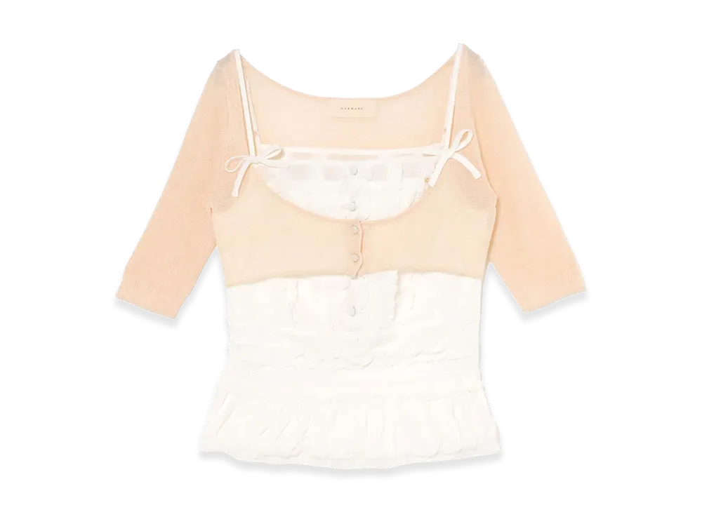ANDMARY Women's Milly Frill Set Tops "White"