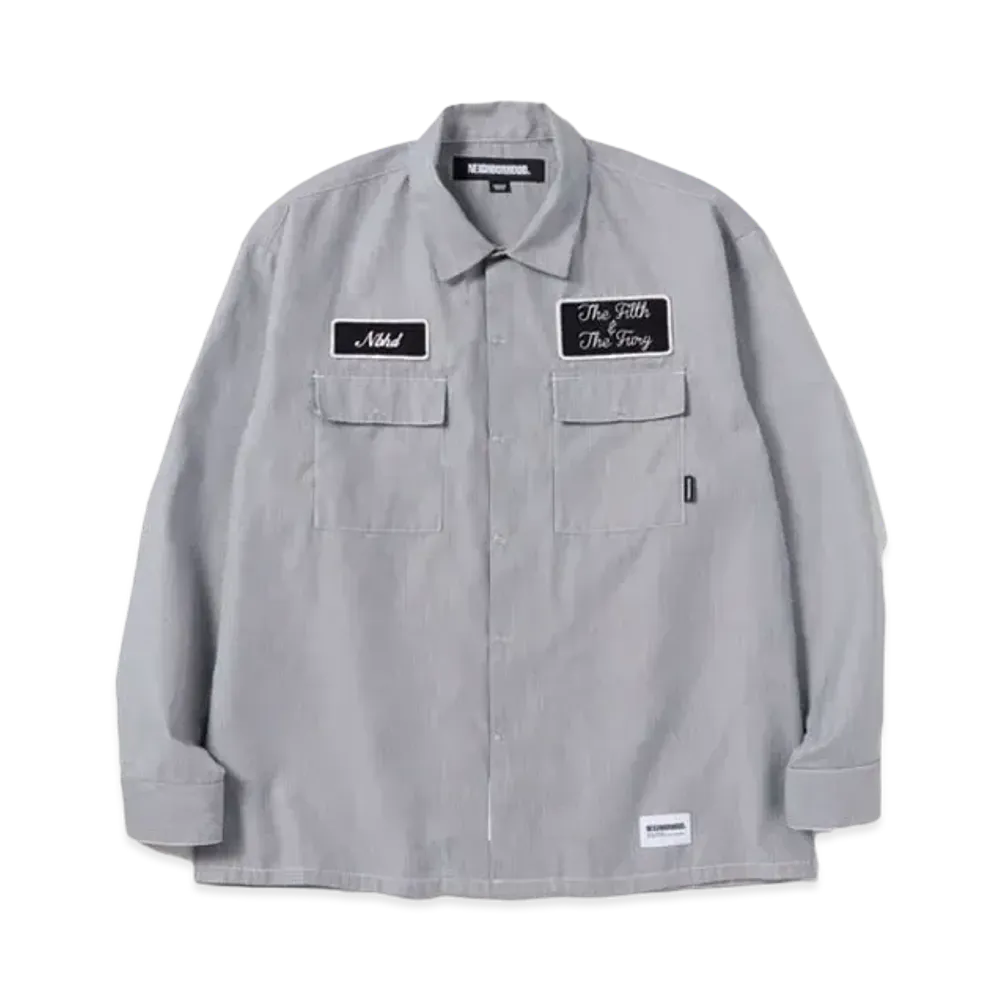 NEIGHBORHOOD Stripe Work Shirt LS "Black"