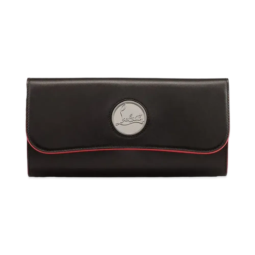 Christian Louboutin Riviera Leather Long Wallet "Black"