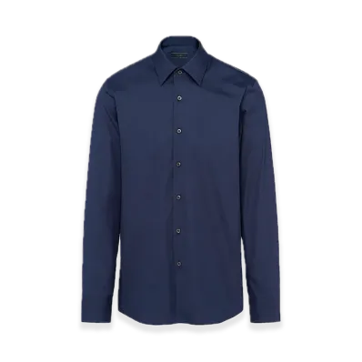 PRADA Stretch Cotton Shirt "Navy"