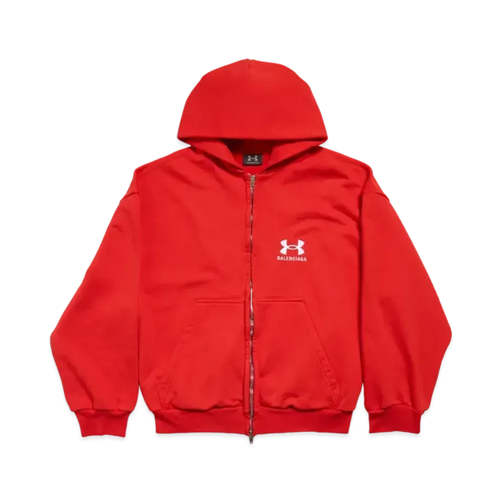 BALENCIAGA x Under Armour ® Zip-Up Hoodie Regular Fit "Red/White"