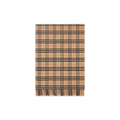 Burberry Check Wool Cashmere Blanket "Sand"