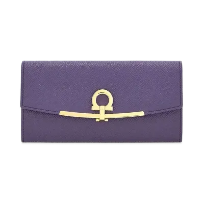 Salvatore Ferragamo Long Wallet "Deep Purple"