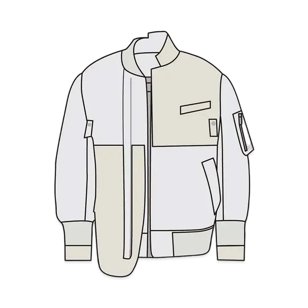 Dior x Sacai Hybrid Bomber Jacket Technical Twill "White"