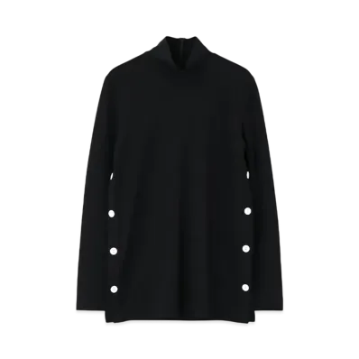 Paul Smith Women's Jersey High Neck Cut And Sew "Black"