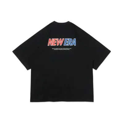 NEW ERA Performance Apparel Short Sleeve Oversized Performance T-shirt Word Mark Logo "Black/Tricolor"